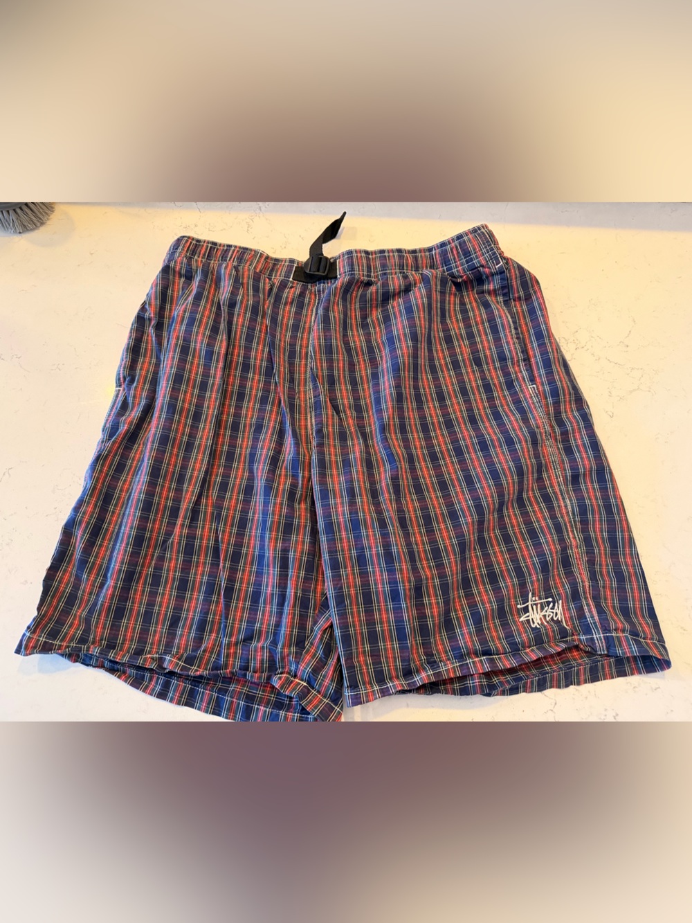Stussy Plaid Men’s Hybrid Shorts - Navy, Red, Green